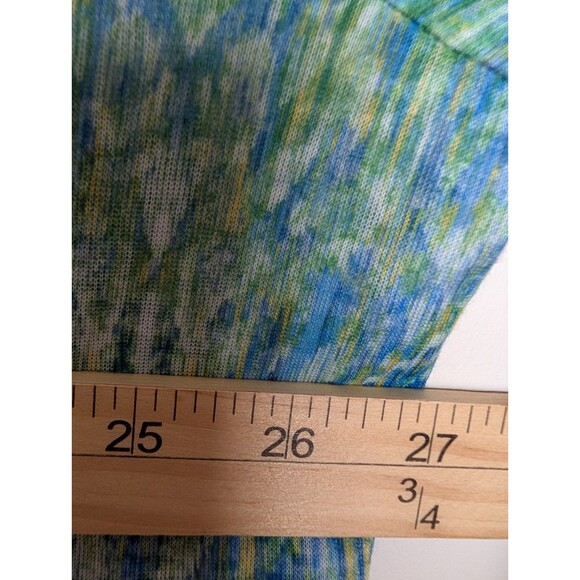 Ruby Rd. Women’s Top Size 3X Embellished V-Neck Blue Green Asymmetric Hem Boho - Picture 7 of 10